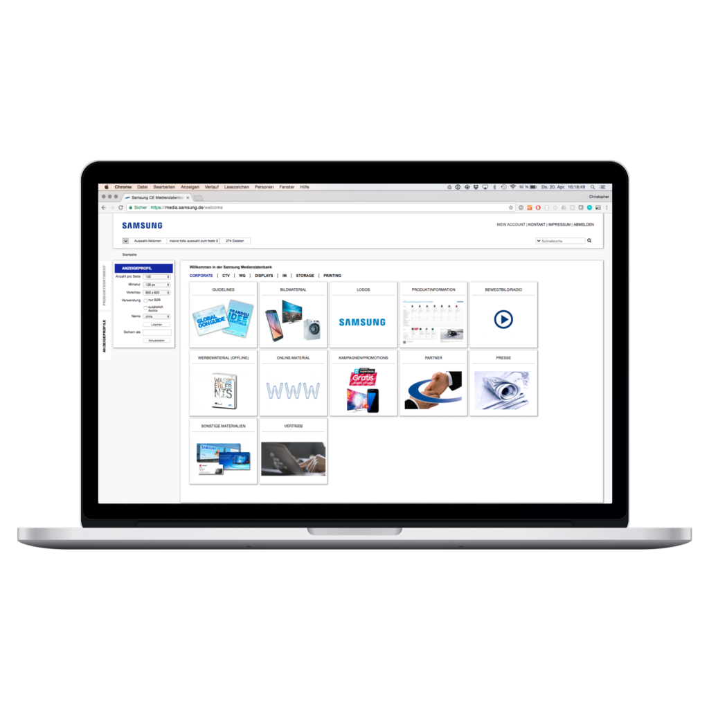 Artikelbild - dataroom: Upgrade Samsung Mediendatenbank